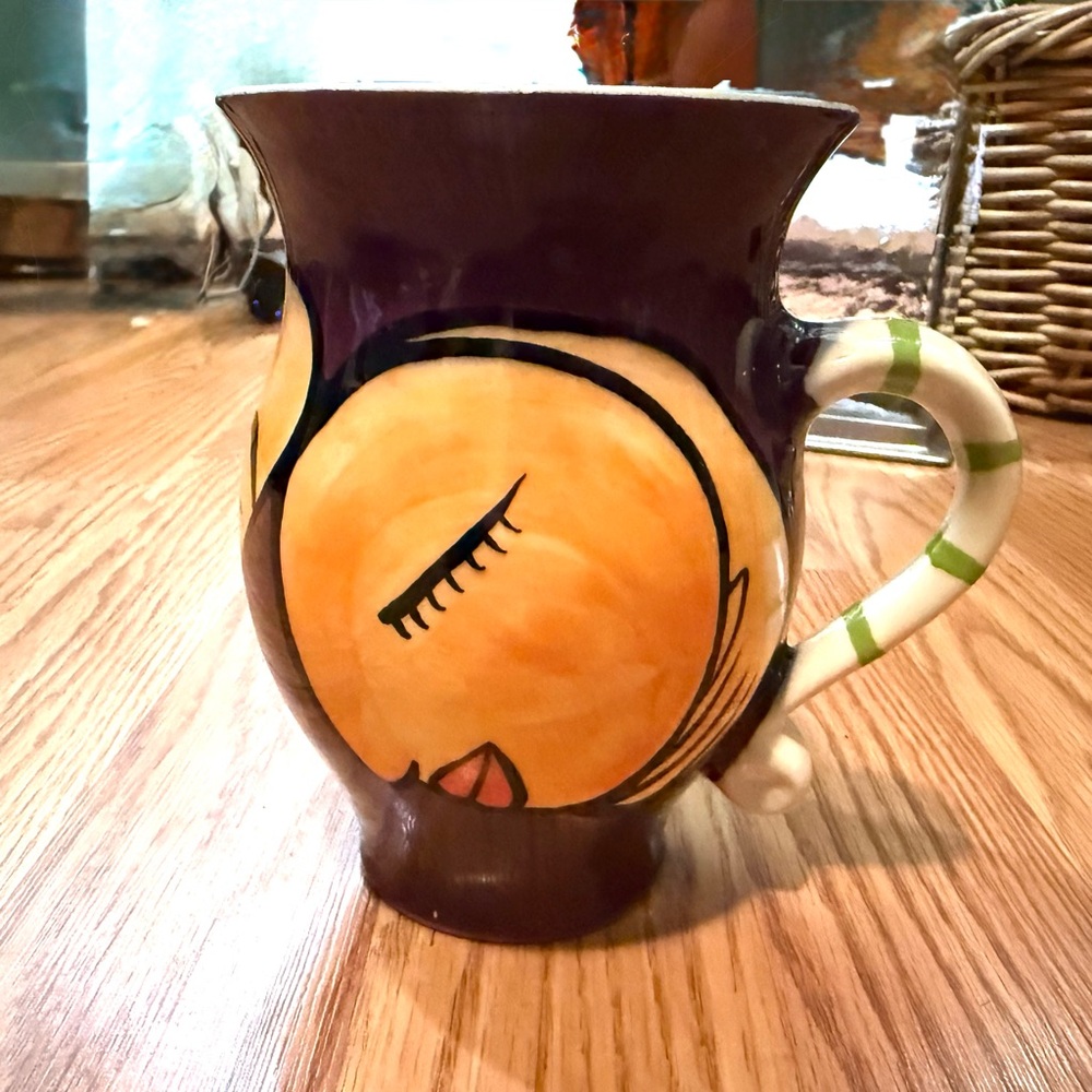 Vintage Ava Goya Sydney Australian Art Coffee Cup Signed -5" tall